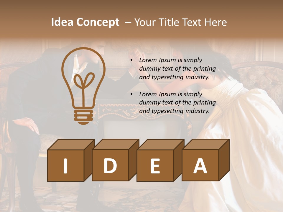 Indoor Arm Girl PowerPoint Template