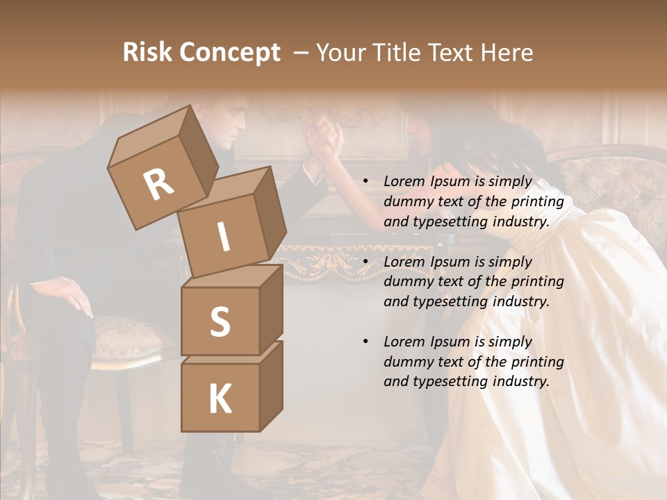 Indoor Arm Girl PowerPoint Template