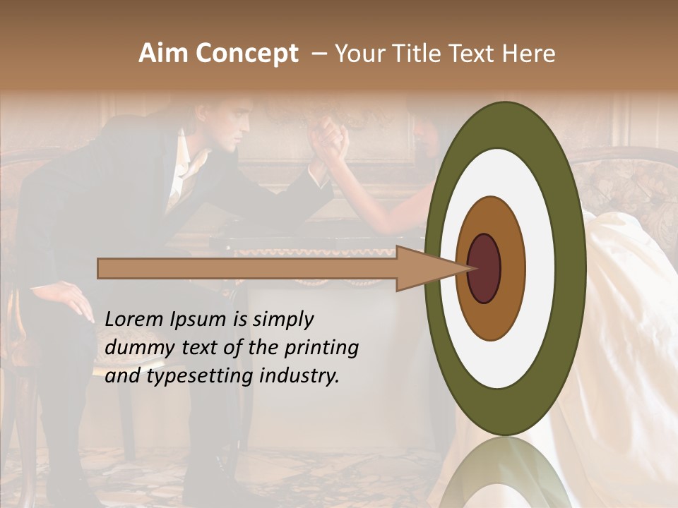 Indoor Arm Girl PowerPoint Template