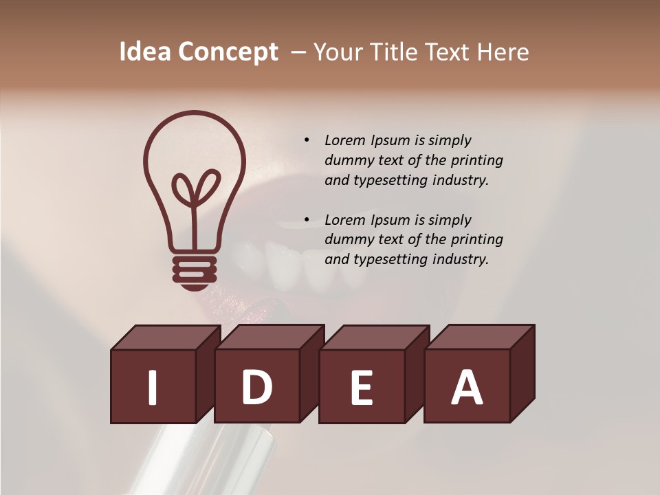 Mouth Women Closeup PowerPoint Template