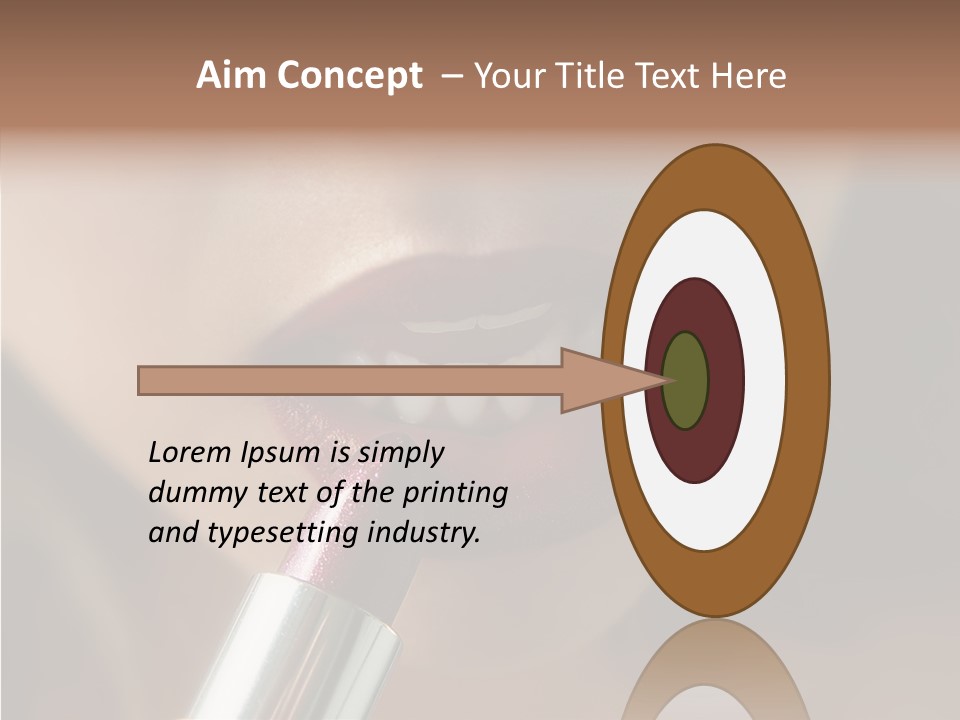 Mouth Women Closeup PowerPoint Template