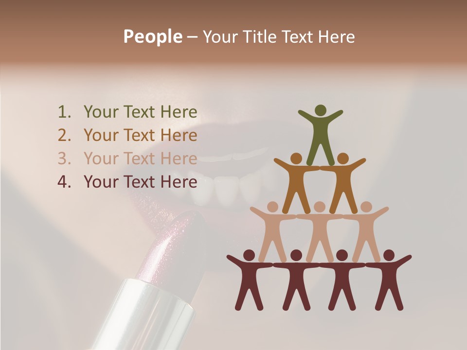 Mouth Women Closeup PowerPoint Template