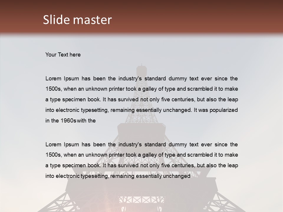 Europe Built Sun PowerPoint Template