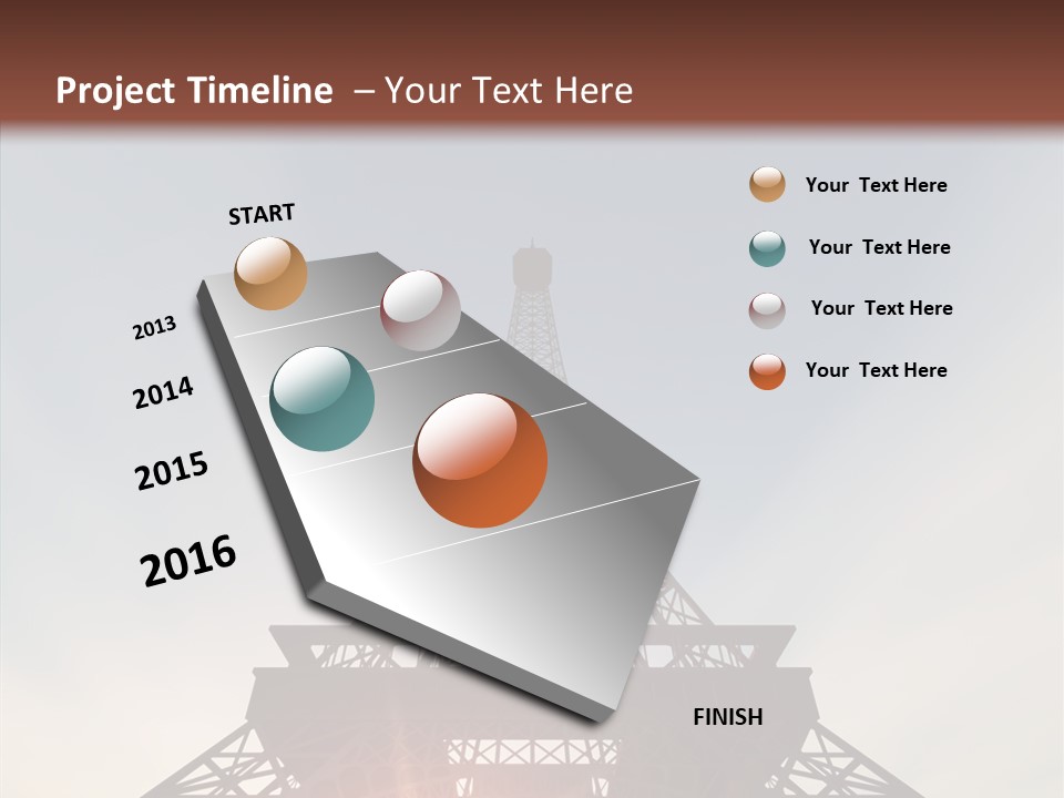 Europe Built Sun PowerPoint Template