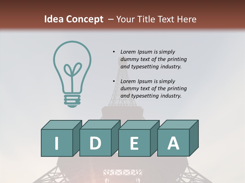 Europe Built Sun PowerPoint Template