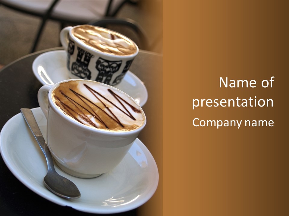 Ceramic Latte Breakfast PowerPoint Template