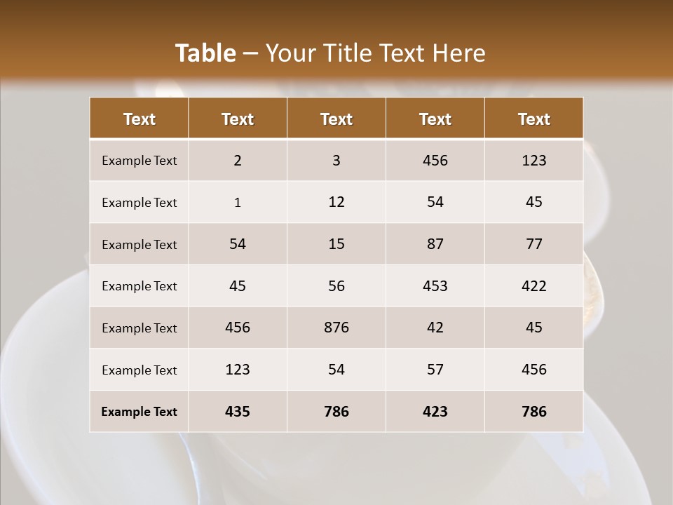 Ceramic Latte Breakfast PowerPoint Template
