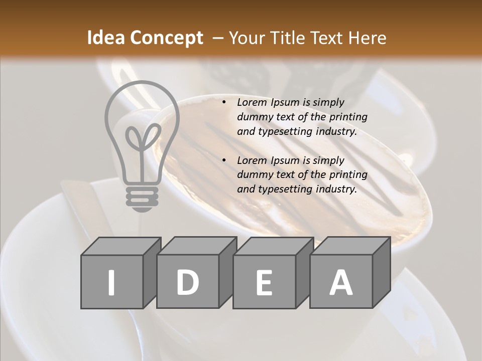 Ceramic Latte Breakfast PowerPoint Template