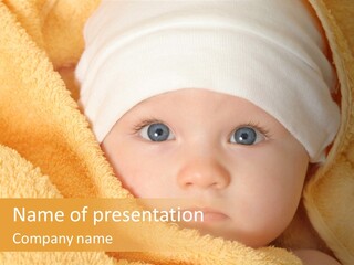 Bathing Girl Curious PowerPoint Template