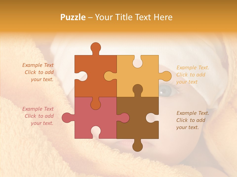 Bathing Girl Curious PowerPoint Template