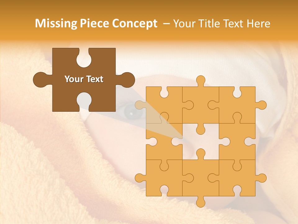 Bathing Girl Curious PowerPoint Template