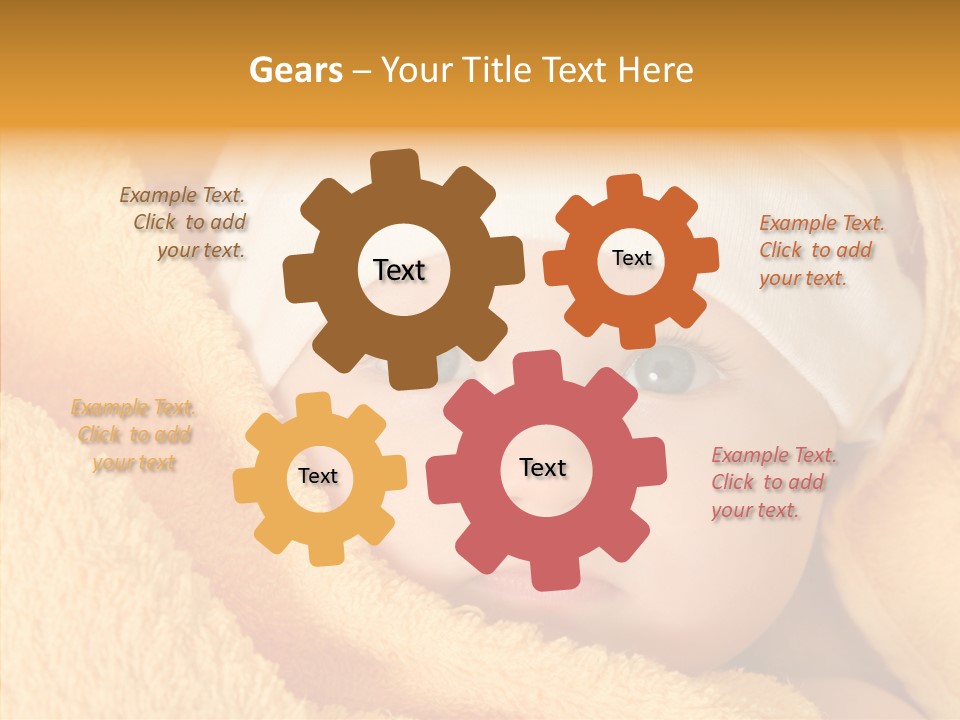 Bathing Girl Curious PowerPoint Template