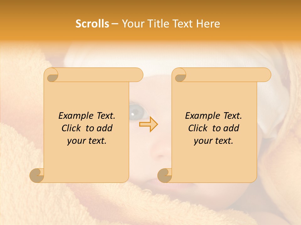 Bathing Girl Curious PowerPoint Template