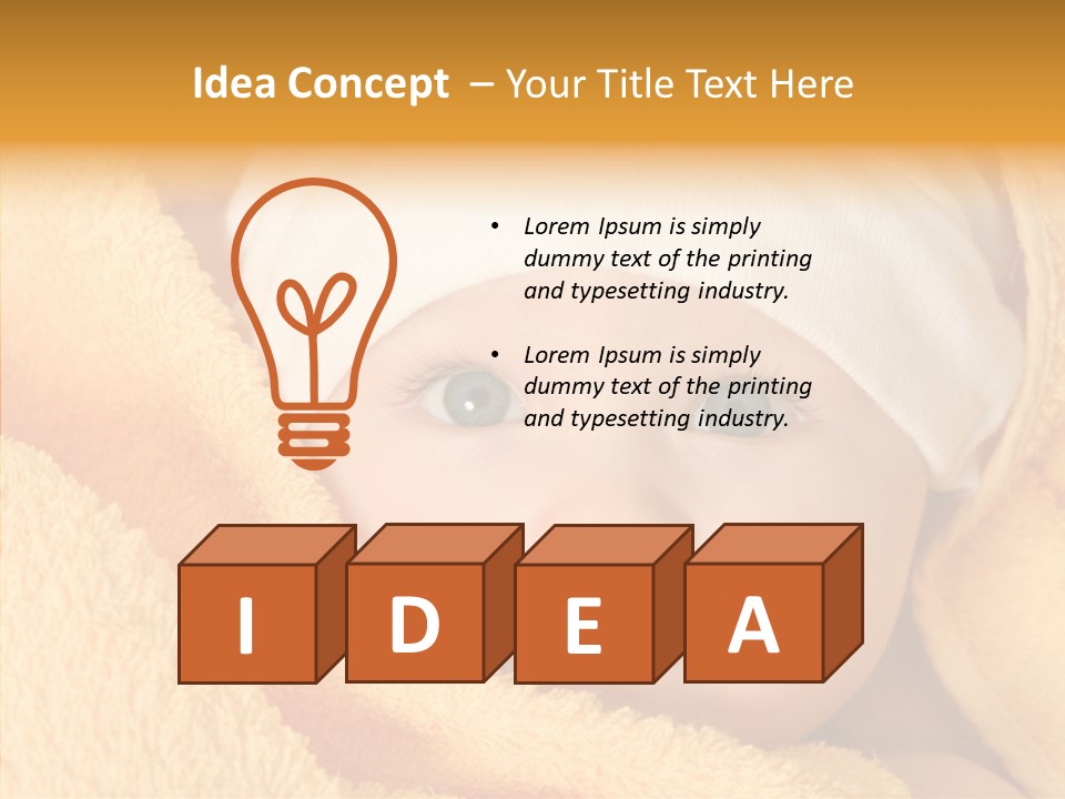 Bathing Girl Curious PowerPoint Template