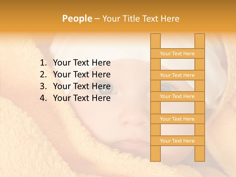 Bathing Girl Curious PowerPoint Template