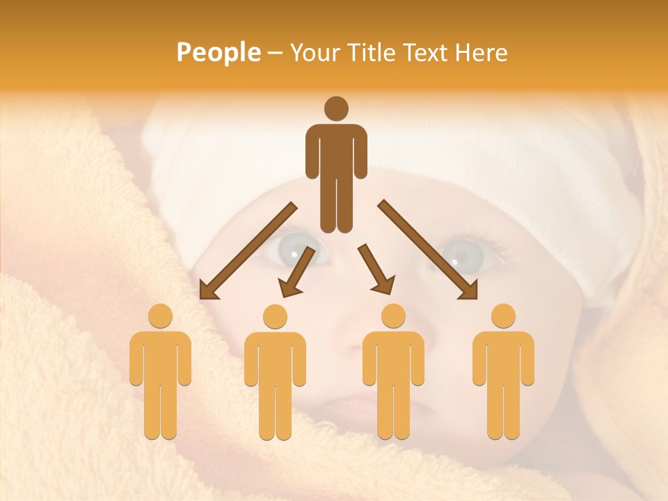 Bathing Girl Curious PowerPoint Template