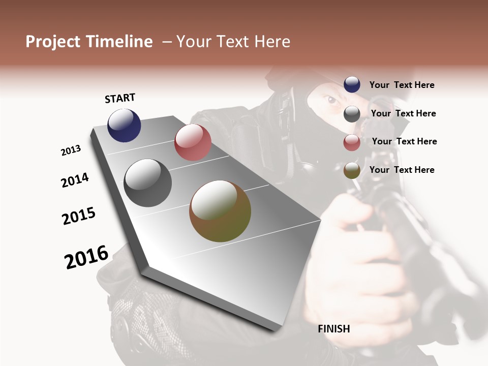 Brave Guns Enemies PowerPoint Template