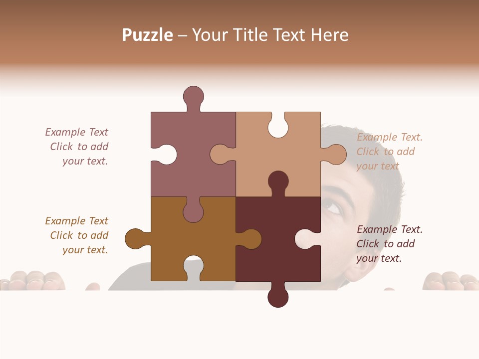 Empty Observing Peek PowerPoint Template