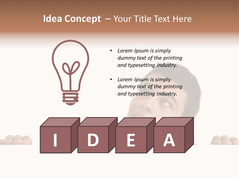 Empty Observing Peek PowerPoint Template