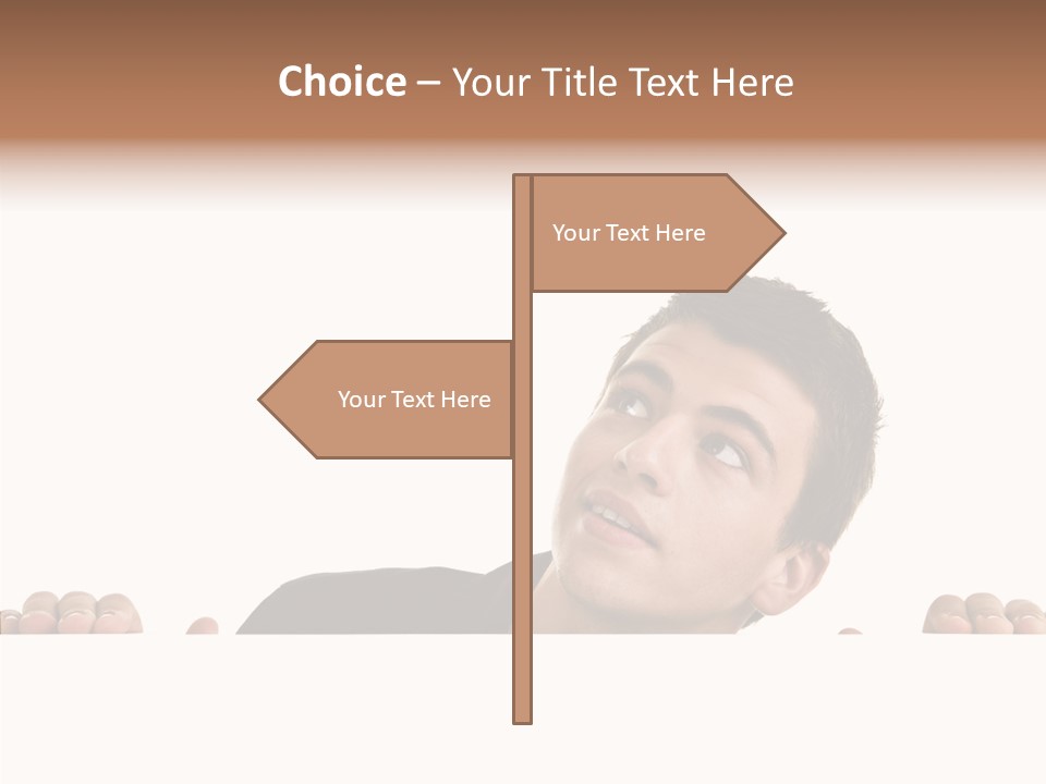 Empty Observing Peek PowerPoint Template