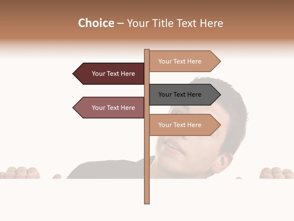 Empty Observing Peek PowerPoint Template