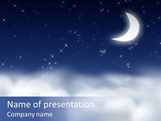 Artistic Dusk Star PowerPoint Template