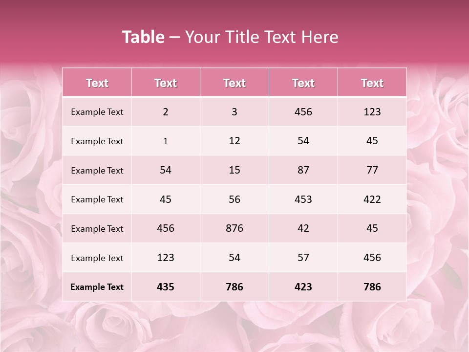 Flowers Pink Day PowerPoint Template