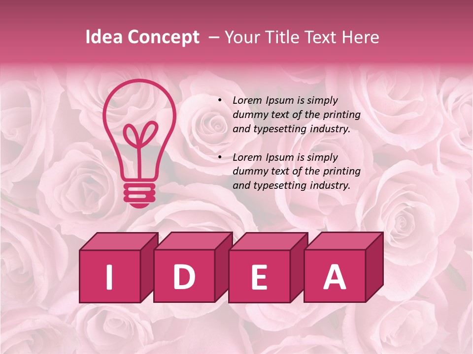 Flowers Pink Day PowerPoint Template