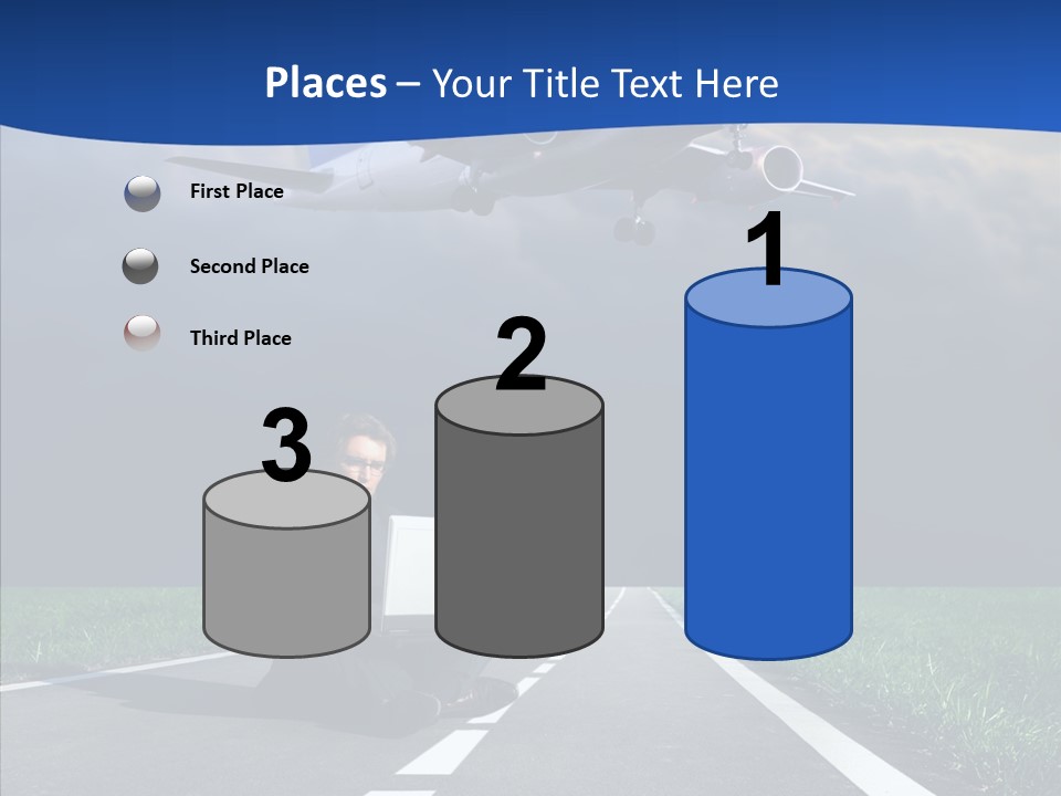 Car Cloudy Street PowerPoint Template