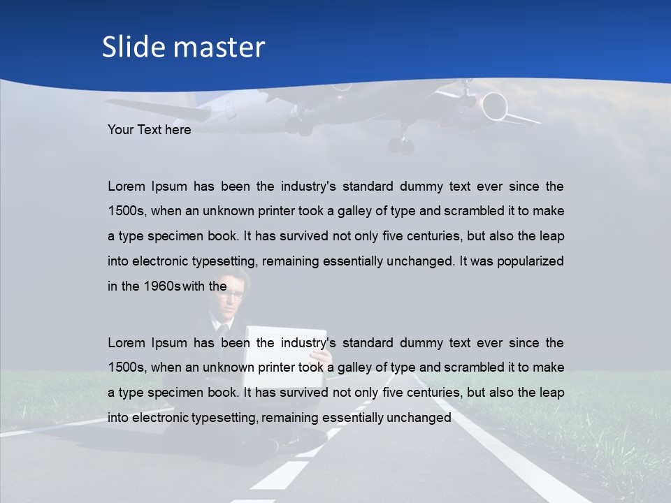 Car Cloudy Street PowerPoint Template