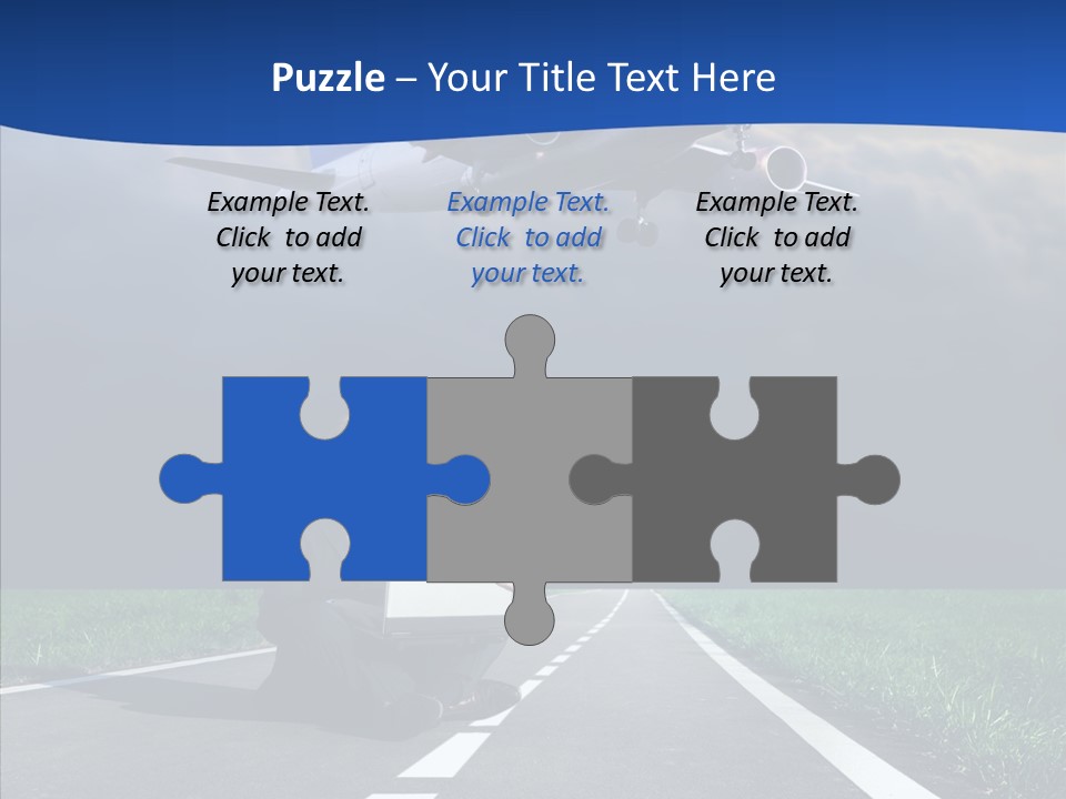 Car Cloudy Street PowerPoint Template