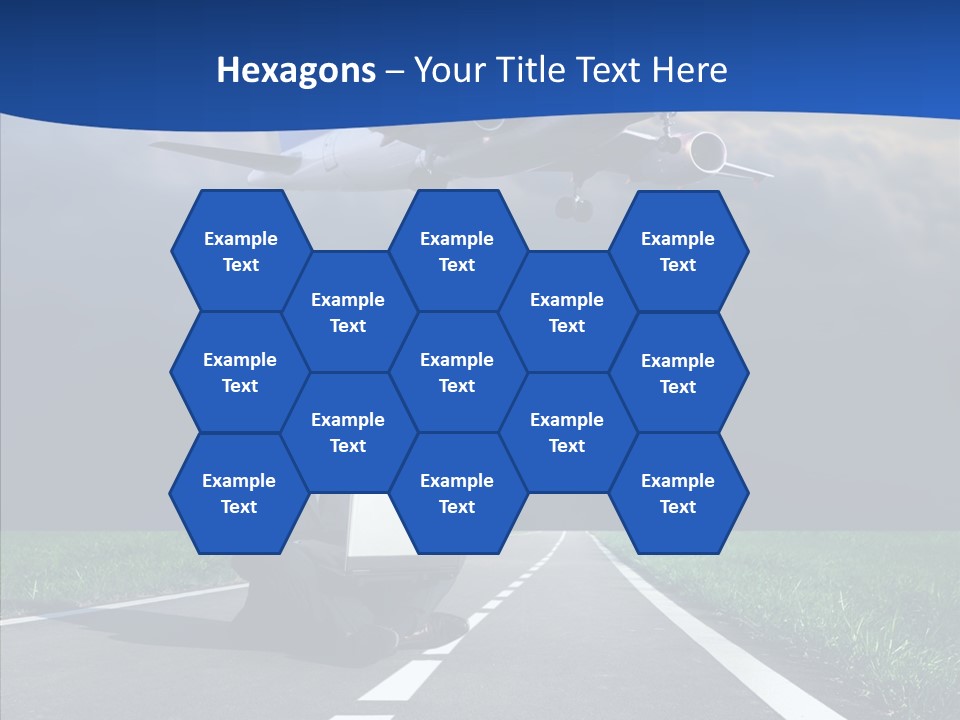 Car Cloudy Street PowerPoint Template