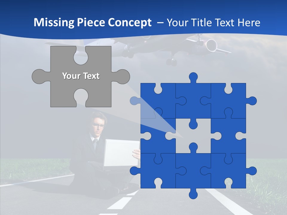 Car Cloudy Street PowerPoint Template