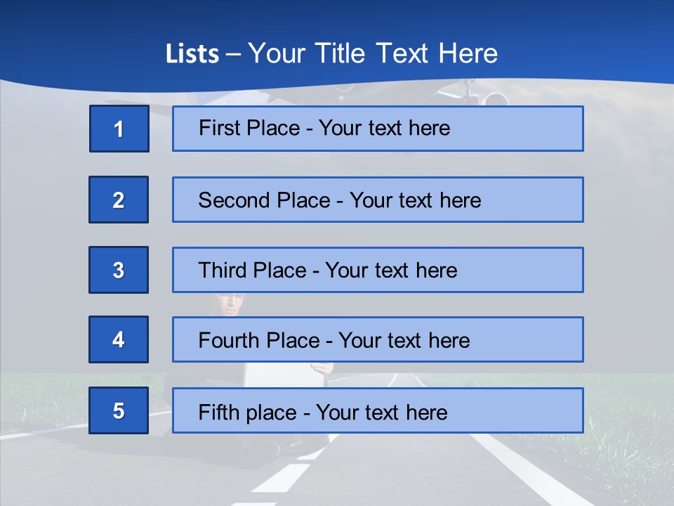 Car Cloudy Street PowerPoint Template