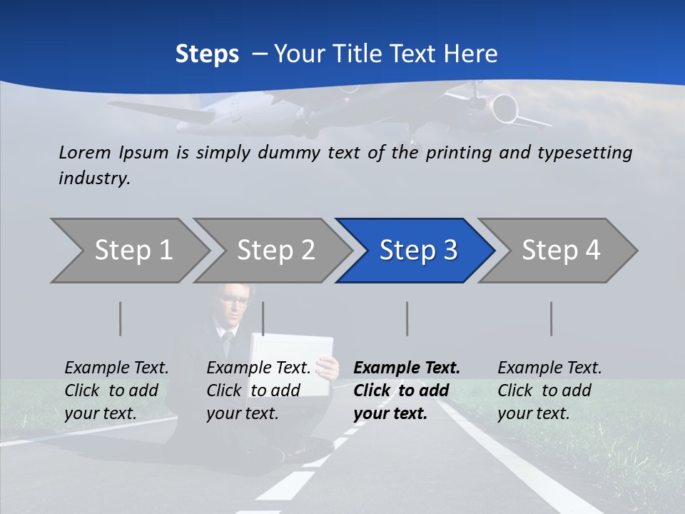 Car Cloudy Street PowerPoint Template