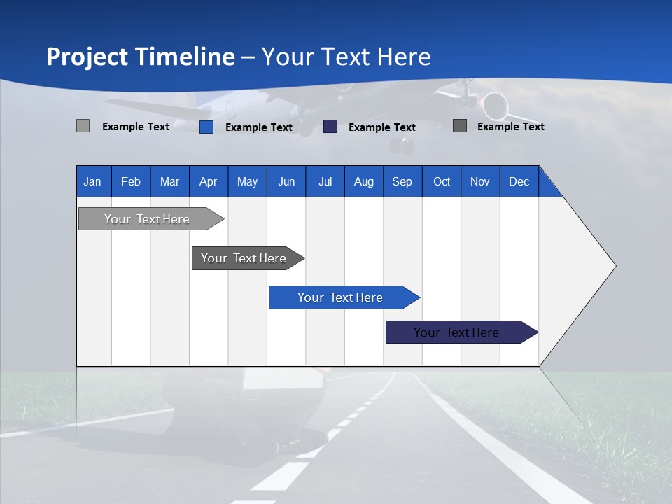 Car Cloudy Street PowerPoint Template