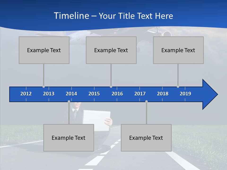 Car Cloudy Street PowerPoint Template