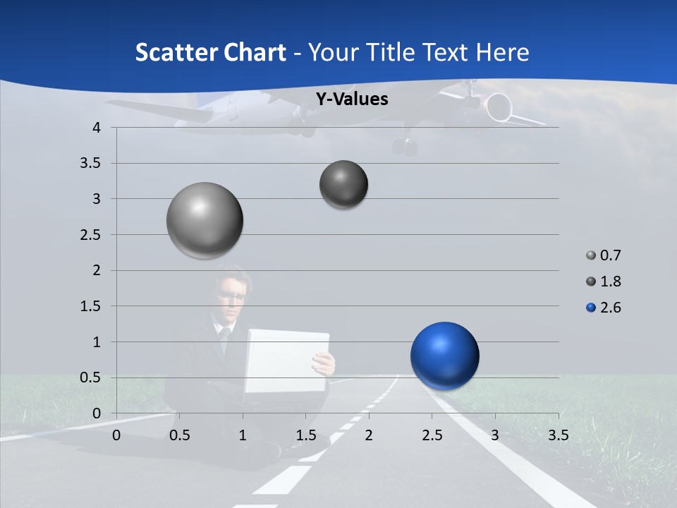 Car Cloudy Street PowerPoint Template