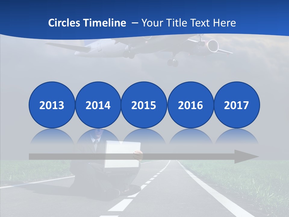 Car Cloudy Street PowerPoint Template