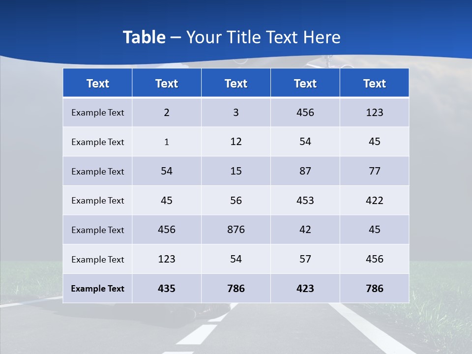 Car Cloudy Street PowerPoint Template