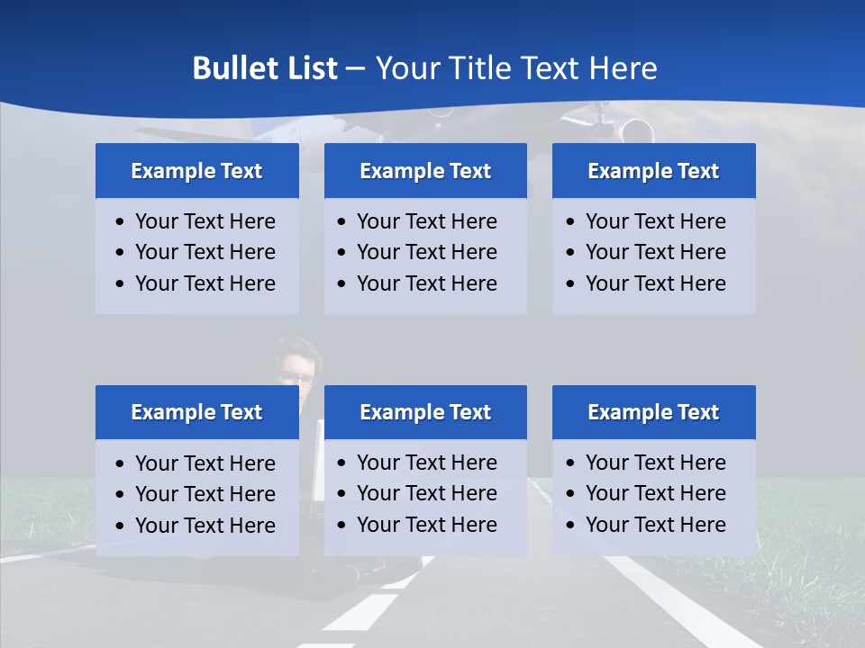 Car Cloudy Street PowerPoint Template