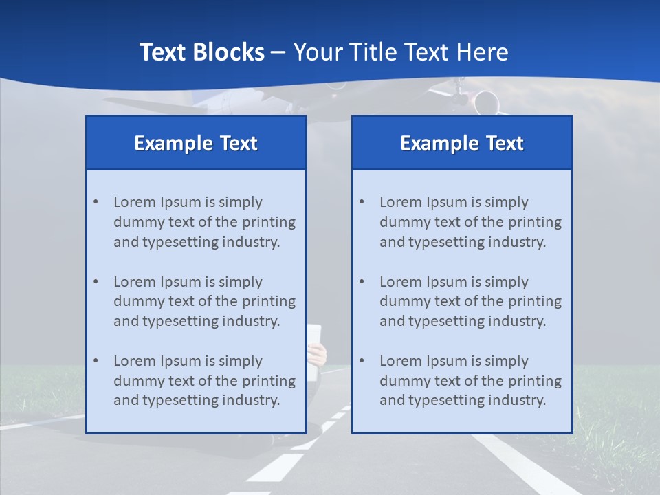 Car Cloudy Street PowerPoint Template