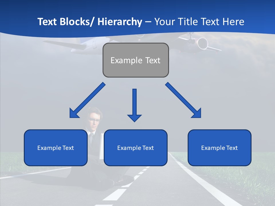 Car Cloudy Street PowerPoint Template