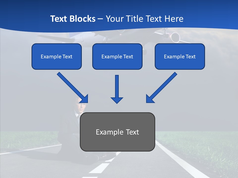 Car Cloudy Street PowerPoint Template