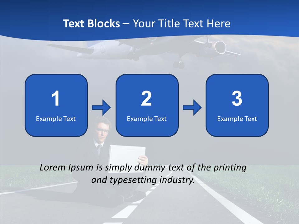 Car Cloudy Street PowerPoint Template