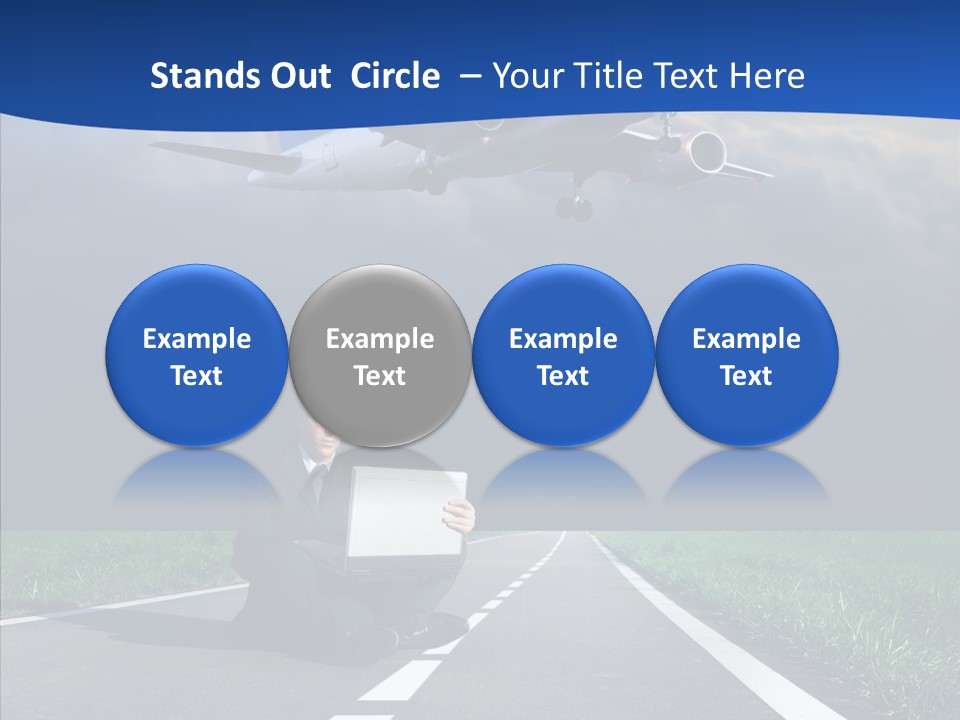 Car Cloudy Street PowerPoint Template