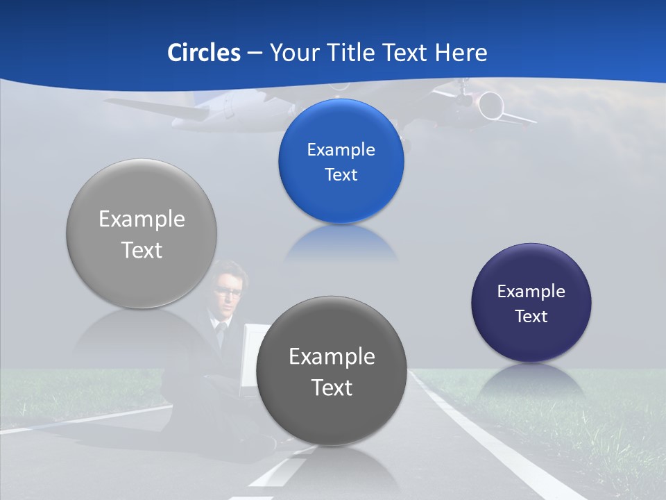 Car Cloudy Street PowerPoint Template