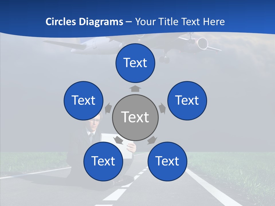 Car Cloudy Street PowerPoint Template