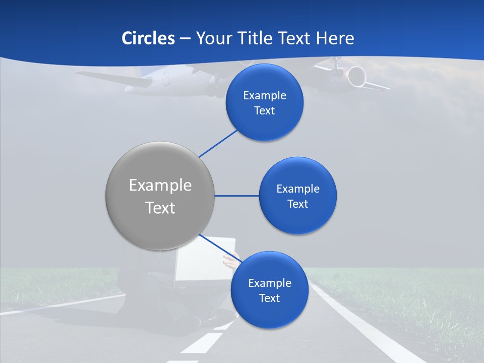 Car Cloudy Street PowerPoint Template