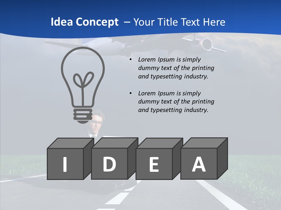 Car Cloudy Street PowerPoint Template